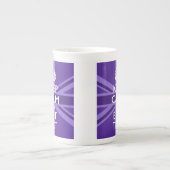 Paars Elegance Keep Calm Jouw tekst Union Jack Porselein Kop (Voorkant)