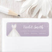 Paars Elegant bruiloft Stress-adres Etiket (Insitu)