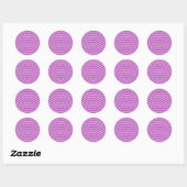 Paars Elegant Chevron Design Ronde Sticker (Vel)