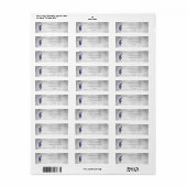 Paars Elegant etiket op peacock (Full Sheet)