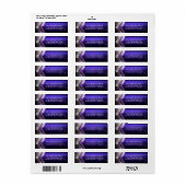 Paars Elegant Gemstone Return Address Label (Full Sheet)