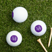 Paars Elegant modern monogram Golfballen (Insitu Gras)