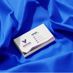 Paars Elegant Modern Visitekaartje