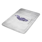 Paars Elegant Peacock - Gepersonaliseerd Bath Mat (Gekanteld)