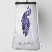 Paars Elegant Peacock Golf Head Hoesje Golfheadcover (Draai 90)