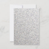 Paars - Elegante Glitter Trouw-RSVP RSVP Kaartje (Achterkant)