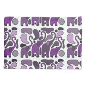 Paars Elephant Abstract Pillow Hoesje Kussensloop (Achterkant)