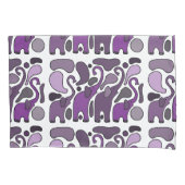 Paars Elephant Abstract Pillow Hoesje Kussensloop (Voorkant)