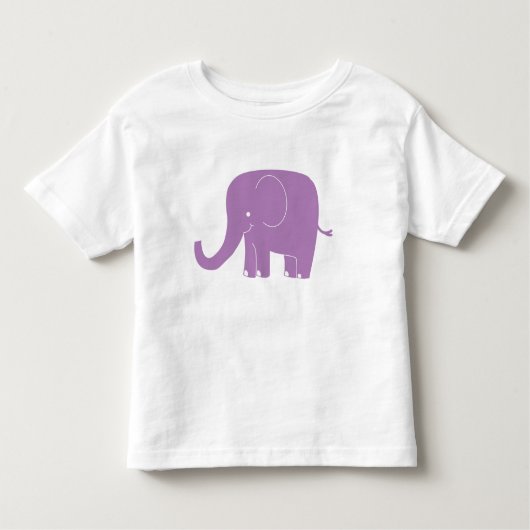 Paars Elephant Toddler Shirt (Voorkant)