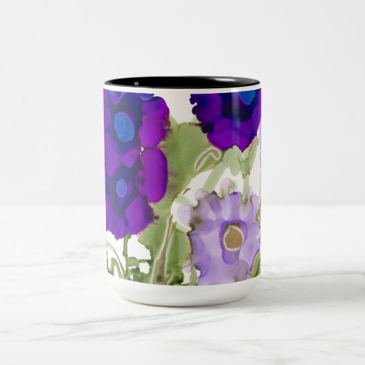 Paars en Aqua Coffee Mok (Center)