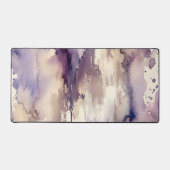 Paars en beige abstract waterverf bureaumat (Voorkant)
