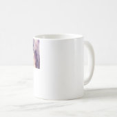 Paars en beige abstract waterverf koffiemok (Voorkant rechts)