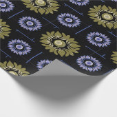 Paars en beige Lotus Wrapping Paper Cadeaupapier (Hoek)