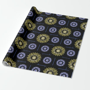 Paars en beige Lotus Wrapping Paper Cadeaupapier