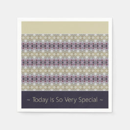 Paars en beige servet