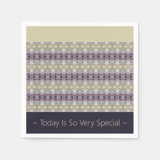 Paars en beige servet (Voorkant)