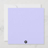 Paars en Black Floral Bridal Shower Kaart (Achterkant)