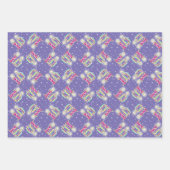Paars en blauw 10e Birthday Wrapping Paper (Voorkant)
