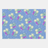 Paars en blauw 15e Birthday Wrapping Paper (Voorkant 2)