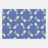 Paars en blauw 2e jaardag omslagpapier inpakpapier vel (Voorkant 2)