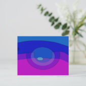 Paars En Blauw Abstract 1007 Briefkaart (Staand voorkant)
