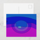 Paars En Blauw Abstract 1007 Briefkaart (Voorkant / Achterkant)