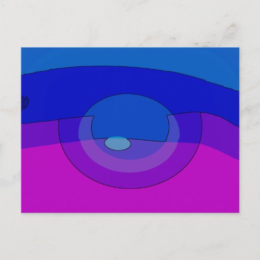 Paars En Blauw Abstract 1007 Briefkaart (Voorkant)