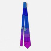 Paars En Blauw Abstract 1007 Stropdas (Achterkant)