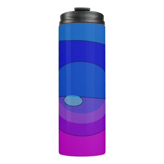 Paars En Blauw Abstract 1007 Thermosbeker (Voorkant)