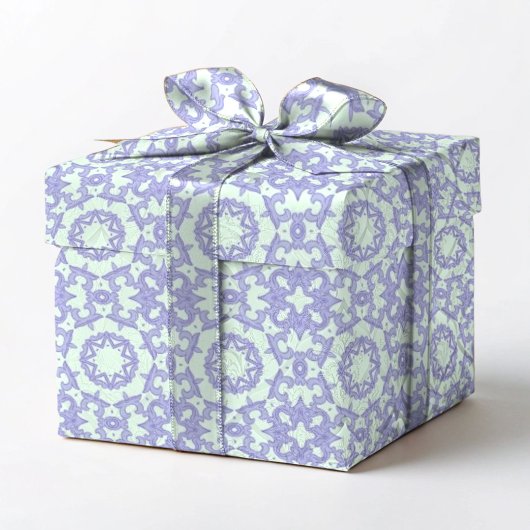 Paars en Blauw Abstract Cadeaupapier