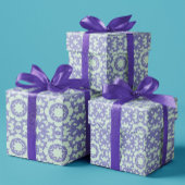 Paars en Blauw Abstract Cadeaupapier