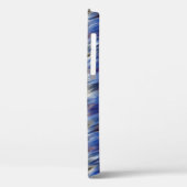paars en blauw abstract Case-Mate iPhone case (Achterkant / Links)
