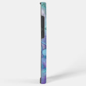  Paars en blauw Abstract Faux Marble Samsung Galaxy Hoesje (Rechterkant)