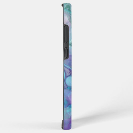  Paars en blauw Abstract Faux Marble Samsung Galaxy Hoesje (Rechterkant)