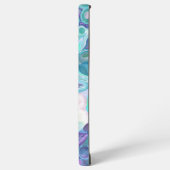  Paars en blauw Abstract Faux Marble Samsung Galaxy Hoesje (Linkerkant)