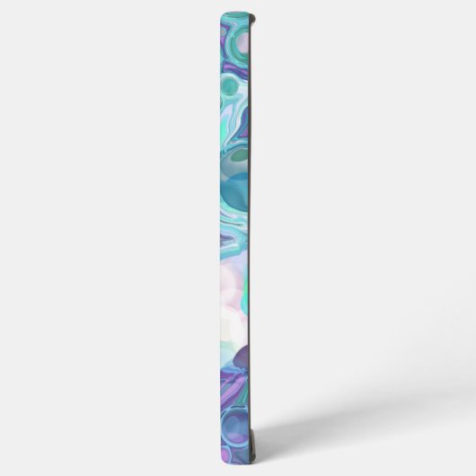  Paars en blauw Abstract Faux Marble Samsung Galaxy Hoesje (Linkerkant)