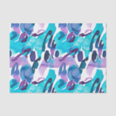 Paars en blauw Abstract geschilderd Tissuepapier (Voorkant)