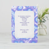 Paars en blauw abstract patroon kaart (Staand voorkant)