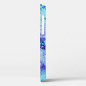 Paars en blauw abstract schilderij Case-Mate iPhone case (Achterkant / Links)
