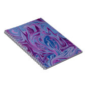 Paars en blauw abstract schilderij notitieboek (Rechterzijde)