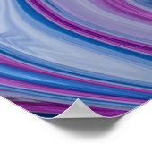 Paars en blauw abstract schilderij poster (Hoek)