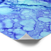 Paars en blauw abstract schilderij poster (Hoek)