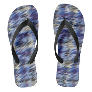 paars en blauw abstract teenslippers
