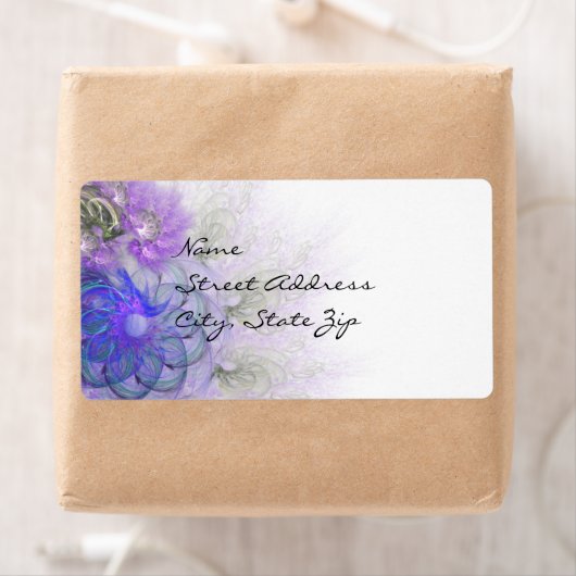 Paars en blauw Abstract trapsontwerp Etiket (Insitu)