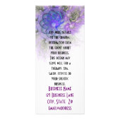 Paars en blauw Abstract trapsontwerp Reclamekaart (Achterkant)