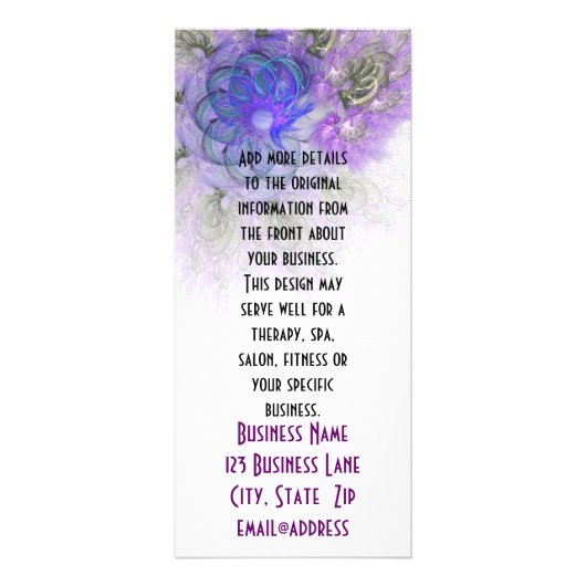 Paars en blauw Abstract trapsontwerp Reclamekaart (Achterkant)