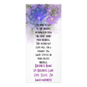 Paars en blauw Abstract trapsontwerp Reclamekaart (Achterkant)