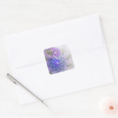 Paars en blauw Abstract trapsontwerp Vierkante Sticker (Envelop)