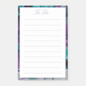 Paars en blauw bloemkool post-it® notes (Voorkant)