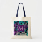 Paars en blauw bloemkool tote bag (Voorkant)